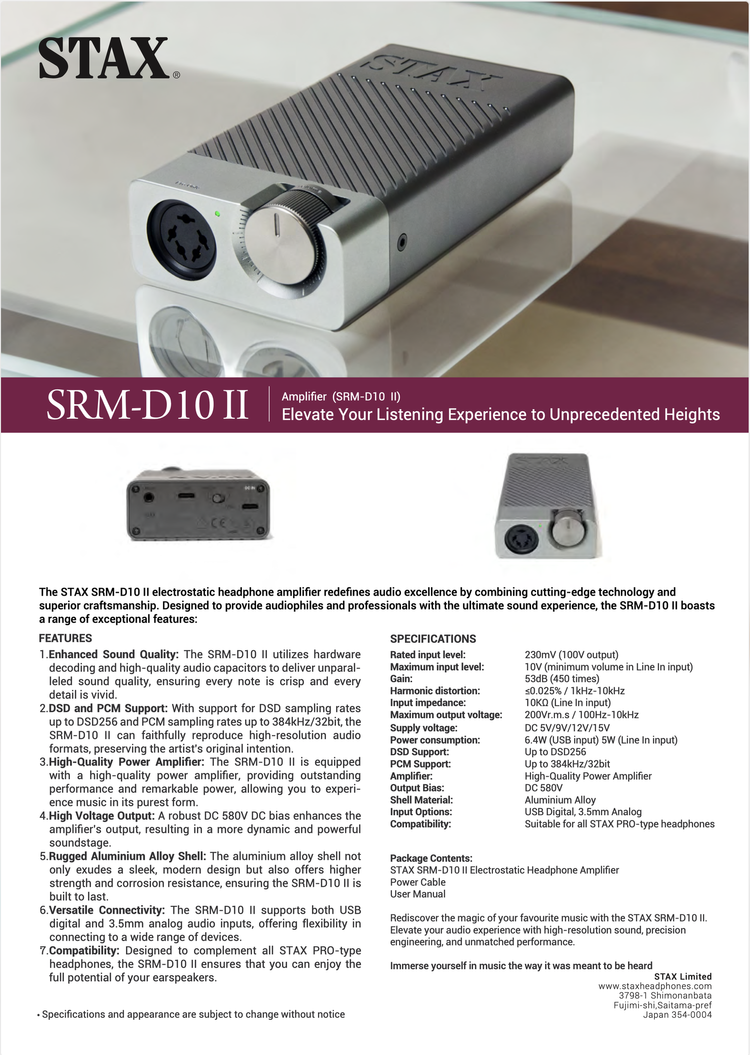Stax SRM-D10 Amplificateur de casque